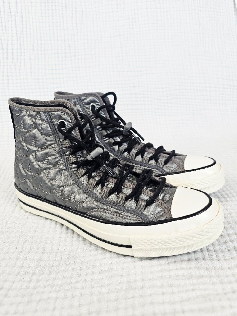 Converse Chuck 70 High Top - Quilted Gunmetal Star Stitch - Women's 8.5